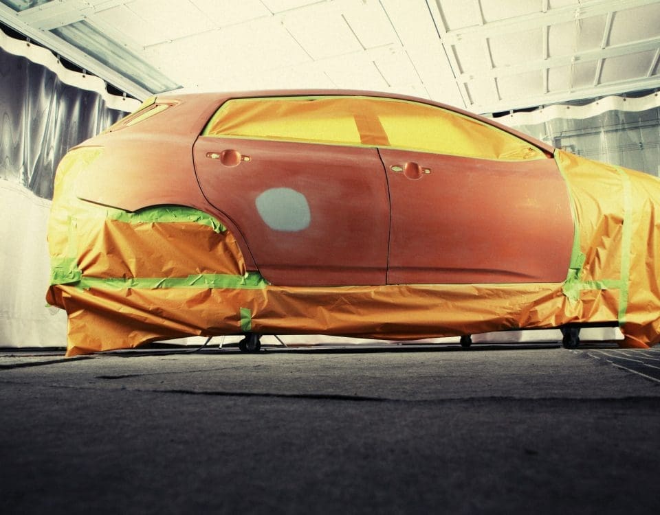 car in a body shop