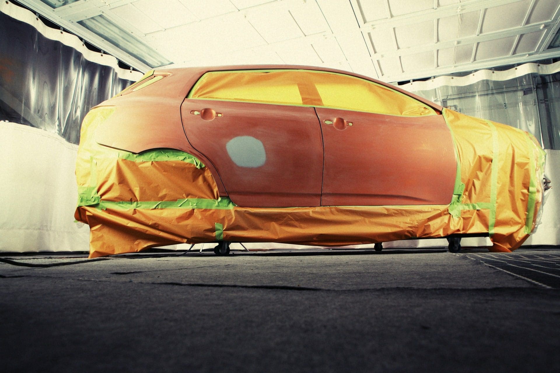 car in a body shop