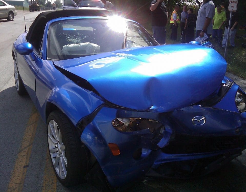 Dented car