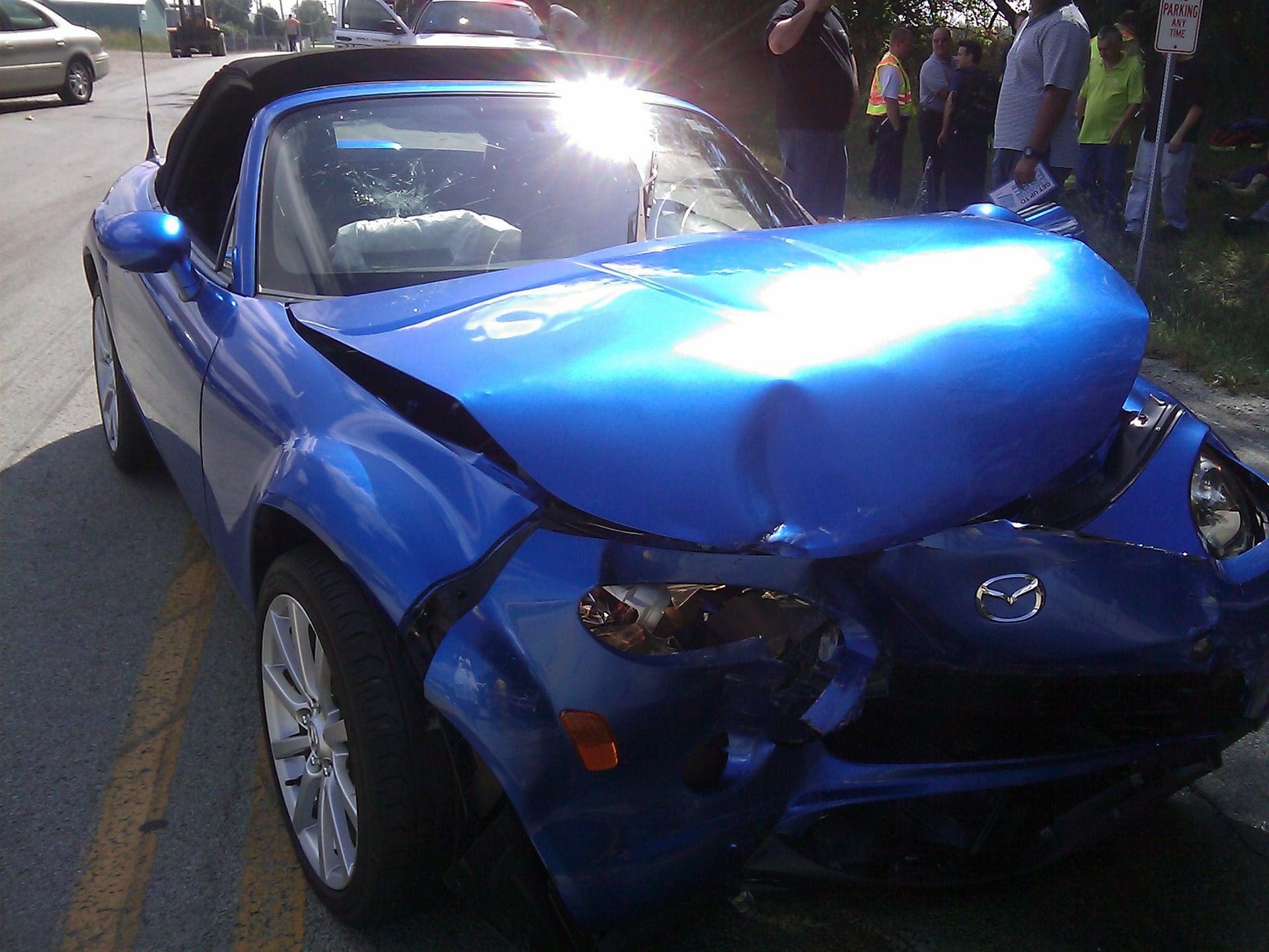 Dented car