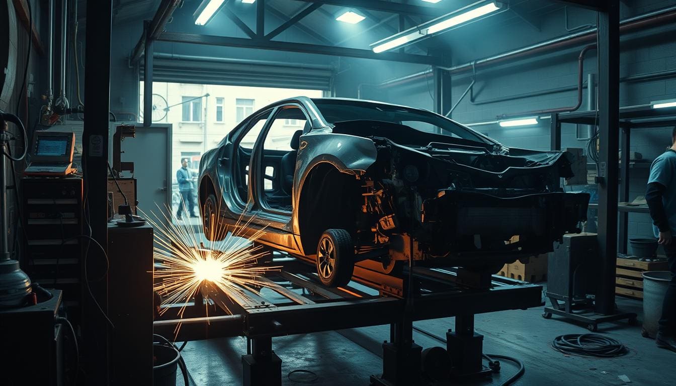 frame repair after an accident