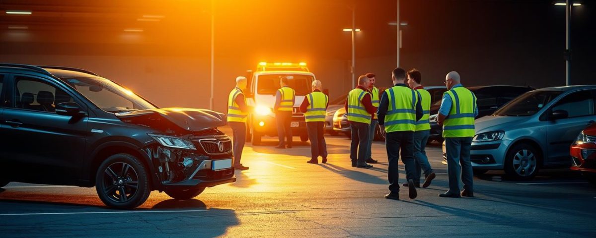 Parking lot accident repairs