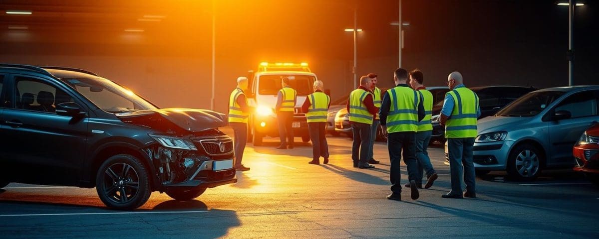 Parking lot accident repairs