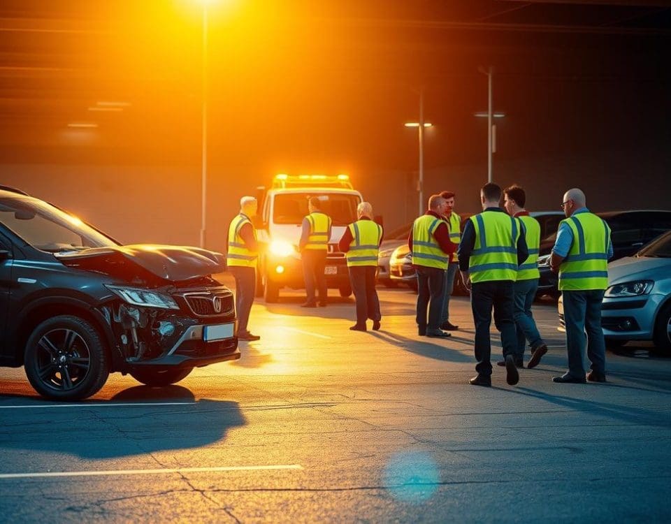 Parking lot accident repairs