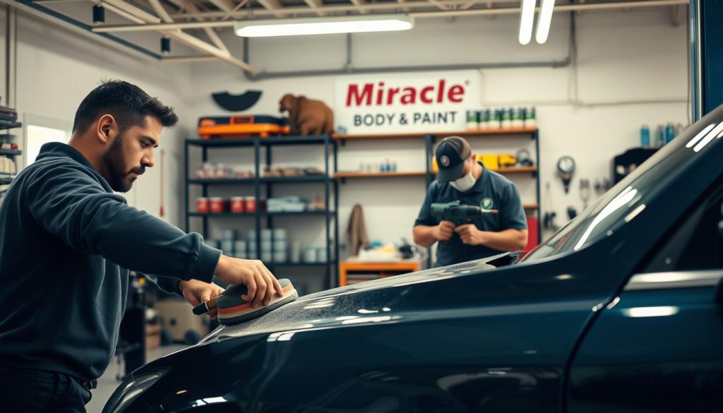 repair process at Miracle Body and Paint repair process at Miracle Body and Paint