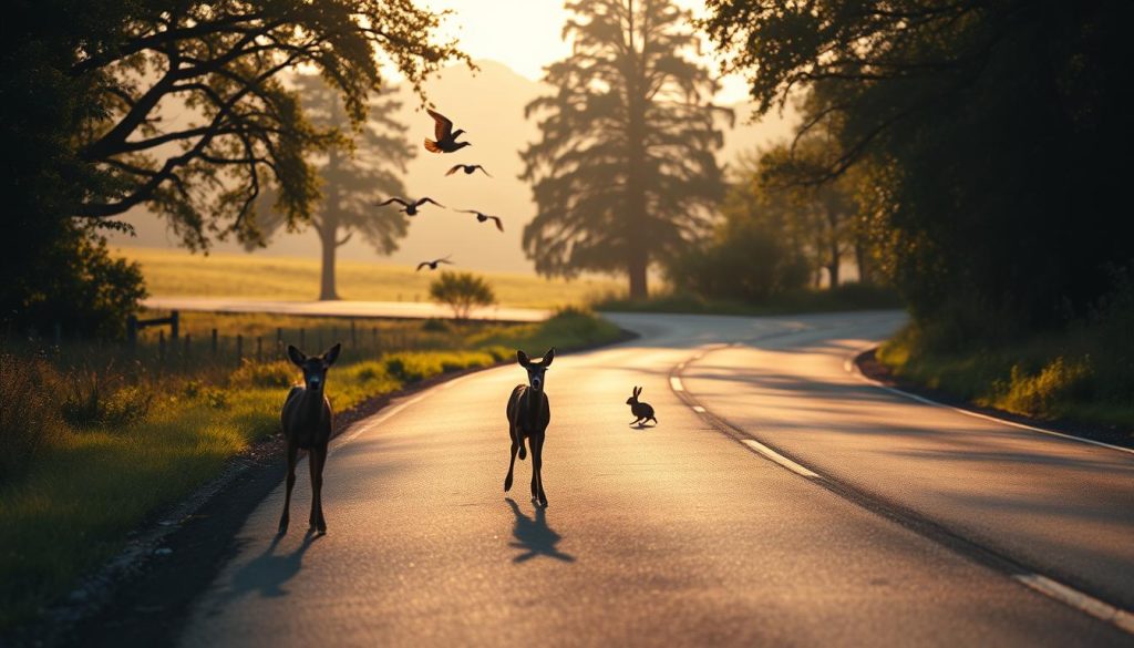 wildlife on roads
