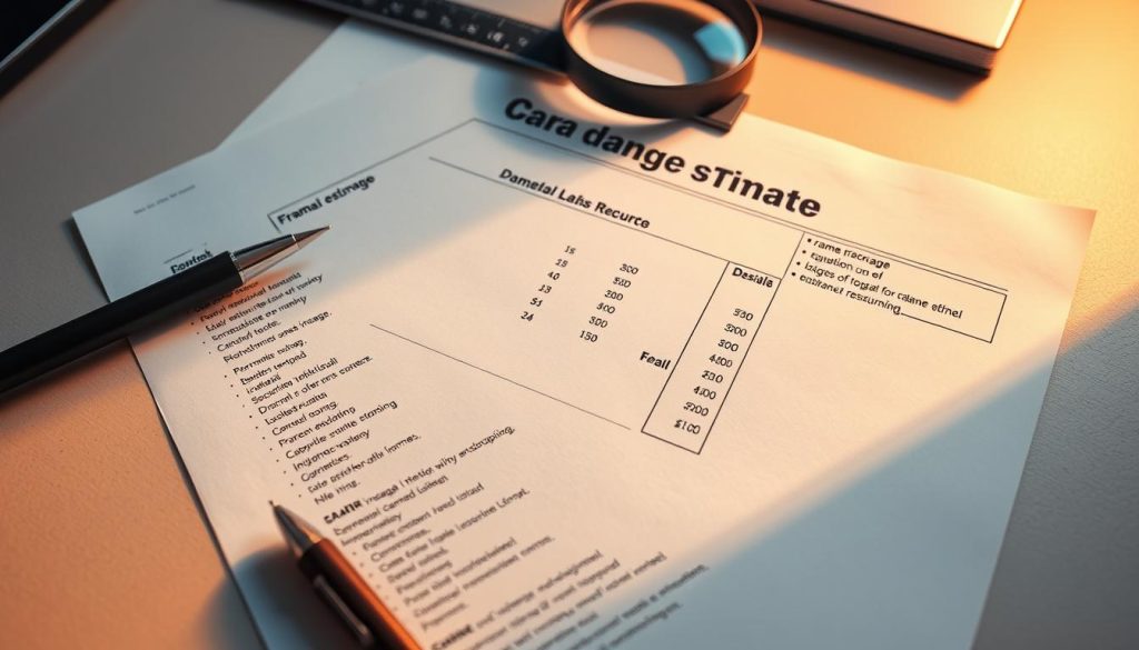 frame damage repair estimate