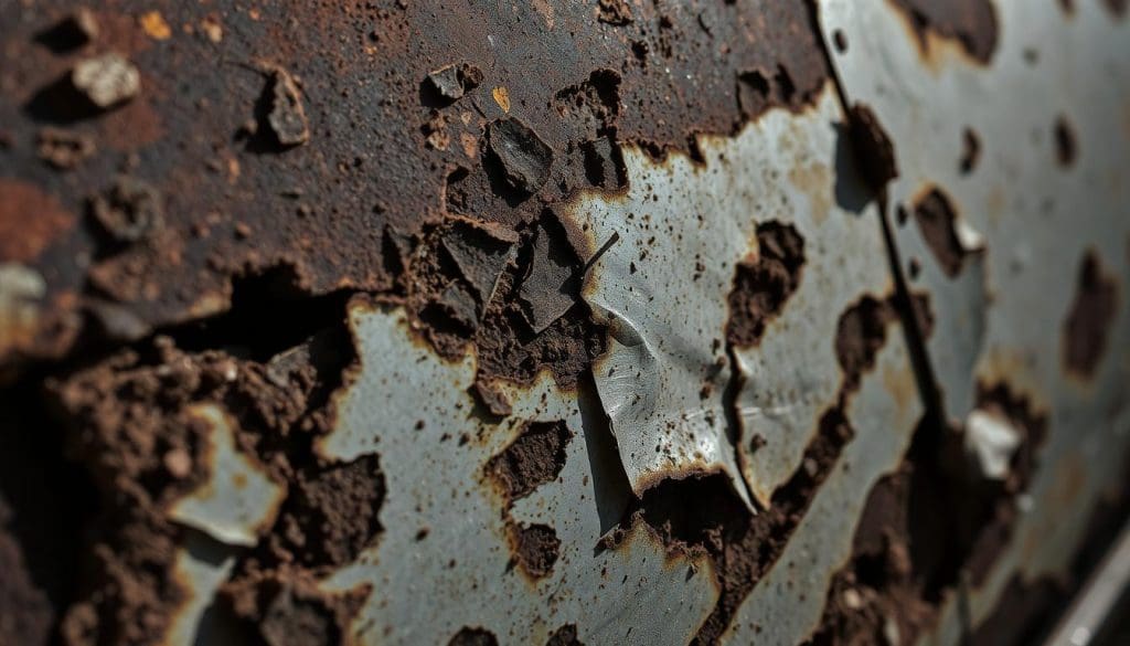 rust damage on auto body part rust damage on auto body part