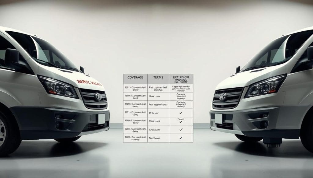 A detailed comparison of warranty coverage for collision repair shops, showcased in a sleek and professional layout. The foreground features two service vehicles side-by-side, their distinctive features and branding clearly visible. The middle ground displays a neatly organized table highlighting the key warranty details, such as coverage duration, terms, and exclusions. The background maintains a clean, minimalist aesthetic with a subtle gradient or texture, allowing the warranty information to take center stage. Soft, even lighting illuminates the scene, creating a sense of clarity and authority. The overall composition conveys a sense of informed decision-making, guiding the viewer to easily compare and contrast the warranty offerings of different collision repair providers. A detailed comparison of warranty coverage for collision repair shops, showcased in a sleek and professional layout. The foreground features two service vehicles side-by-side, their distinctive features and branding clearly visible. The middle ground displays a neatly organized table highlighting the key warranty details, such as coverage duration, terms, and exclusions. The background maintains a clean, minimalist aesthetic with a subtle gradient or texture, allowing the warranty information to take center stage. Soft, even lighting illuminates the scene, creating a sense of clarity and authority. The overall composition conveys a sense of informed decision-making, guiding the viewer to easily compare and contrast the warranty offerings of different collision repair providers.