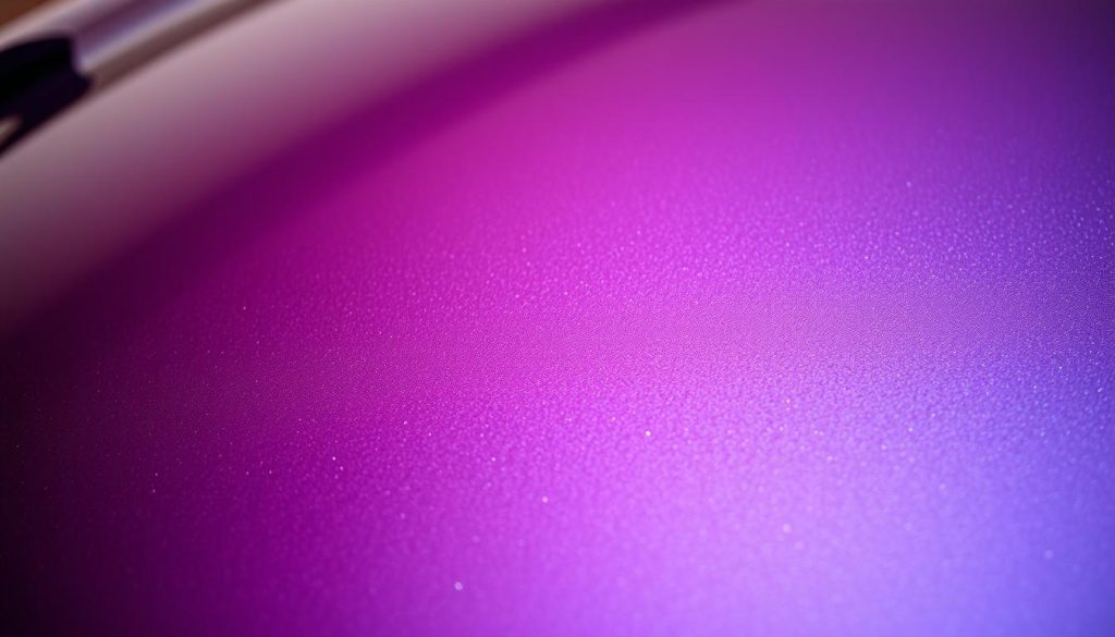 A close-up view of an automotive paint surface under a soft, natural lighting, showcasing its intricate layers and textures. The foreground features a smooth, glossy finish with a deep, lustrous sheen, capturing the precise color and metallic flakes that give the paint its vibrant, high-quality appearance. The middle ground reveals the underlying clear coat, reflecting the light and creating a subtle depth, while the background subtly hints at the base coat and primer layers, providing a comprehensive understanding of the paint's multi-layered structure. The overall composition emphasizes the attention to detail and the level of protection offered by a comprehensive paint warranty, highlighting its importance in preserving the vehicle's long-term value and appearance.