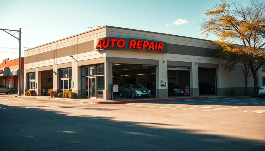 A well-maintained auto repair shop nestled in the heart of San Antonio, featuring a spacious front facade with large windows, a neatly organized parking lot, and a modern, inviting signage prominently displaying the business name. The building's exterior exudes a sense of professionalism and attention to detail, with a clean, neutral color palette that complements the surrounding urban landscape. Sunlight filters through the windows, casting warm, natural lighting on the scene, creating an atmosphere of reliability and trustworthiness. The overall composition suggests a welcoming and efficient establishment, ready to cater to the automotive needs of the local community. A well-maintained auto repair shop nestled in the heart of San Antonio, featuring a spacious front facade with large windows, a neatly organized parking lot, and a modern, inviting signage prominently displaying the business name. The building's exterior exudes a sense of professionalism and attention to detail, with a clean, neutral color palette that complements the surrounding urban landscape. Sunlight filters through the windows, casting warm, natural lighting on the scene, creating an atmosphere of reliability and trustworthiness. The overall composition suggests a welcoming and efficient establishment, ready to cater to the automotive needs of the local community.