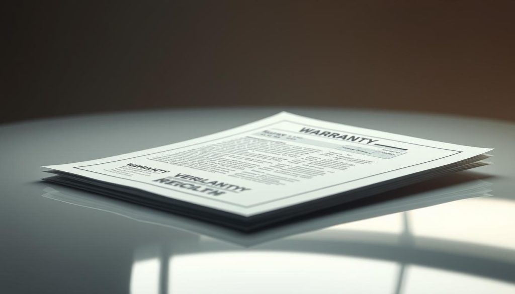 A high-quality warranty document resting on a polished, reflective surface, illuminated by soft, diffused lighting. The document's edges are crisp, and the text is legible, conveying a sense of professionalism and attention to detail. The background is a muted, neutral tone, allowing the warranty to take center stage and emphasize its importance in providing peace of mind after vehicle repairs. The overall composition is balanced, with the warranty occupying the focal point, surrounded by a clean, uncluttered space that suggests reliability and trustworthiness. A high-quality warranty document resting on a polished, reflective surface, illuminated by soft, diffused lighting. The document's edges are crisp, and the text is legible, conveying a sense of professionalism and attention to detail. The background is a muted, neutral tone, allowing the warranty to take center stage and emphasize its importance in providing peace of mind after vehicle repairs. The overall composition is balanced, with the warranty occupying the focal point, surrounded by a clean, uncluttered space that suggests reliability and trustworthiness.