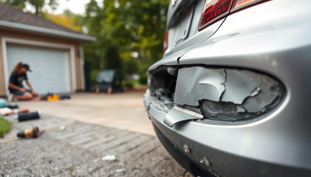 rear bumper damage