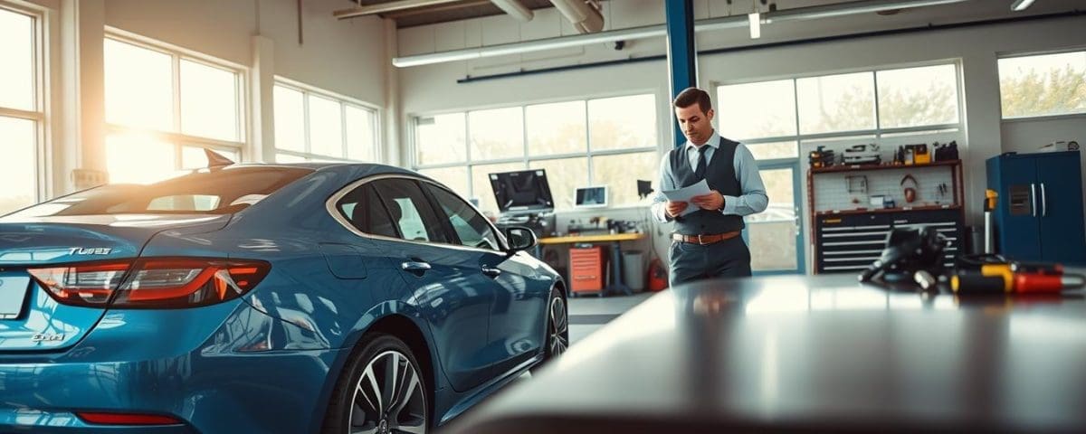 rental car with repair